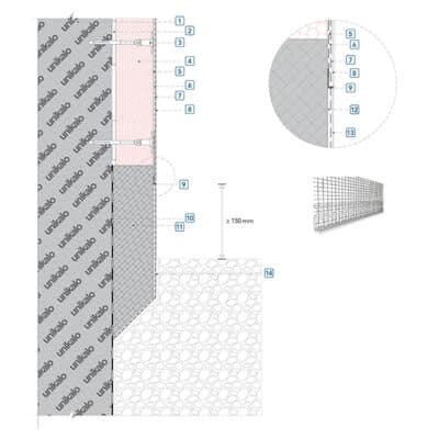 Coupe technique : Départ en paroi semi enterrée en continu