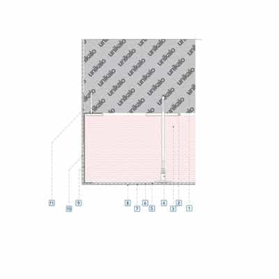 Coupe technique : Arrêt latéral perforé en angle sortant - V2